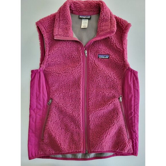 Patagonia Womens Vintage Retro X Deep Pile Fleece Vest Size M Full Zip Pockets - Picture 1 of 5